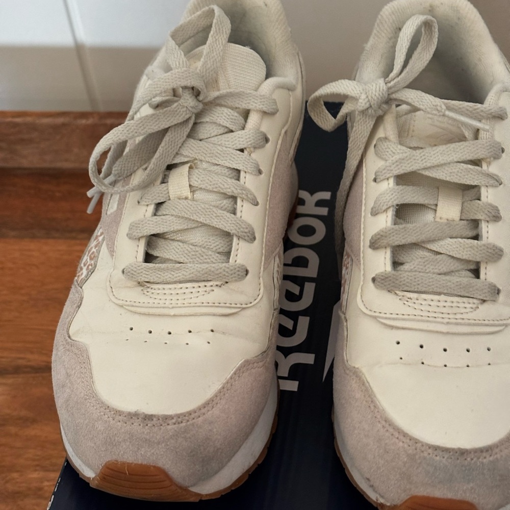 Reebok Women's Sneakers - Beige and White and leopard print - Picture 7 of 8
